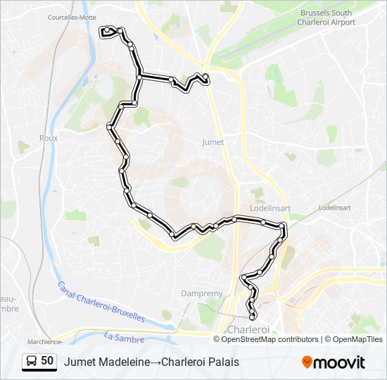 50 bus Line Map