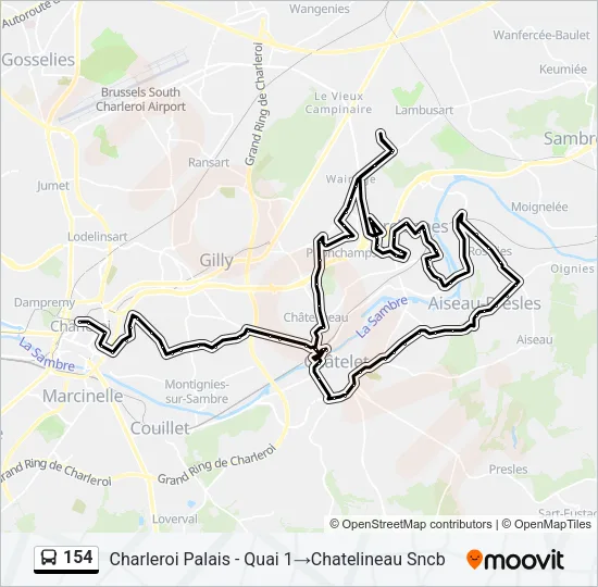 154 Bus Line Map