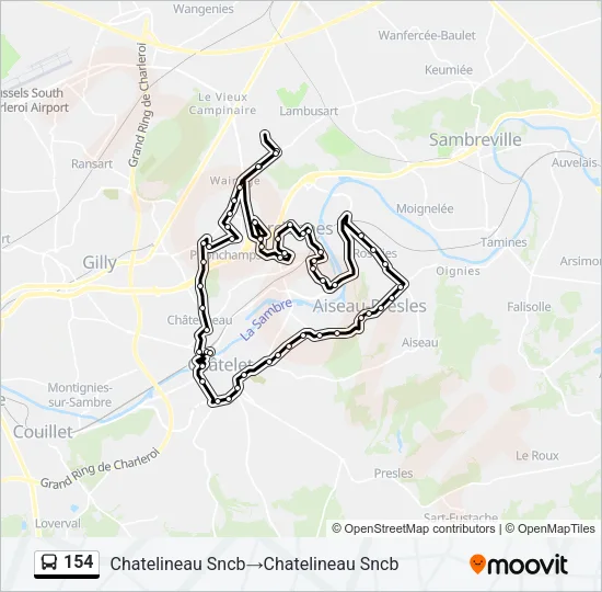 154 Bus Line Map