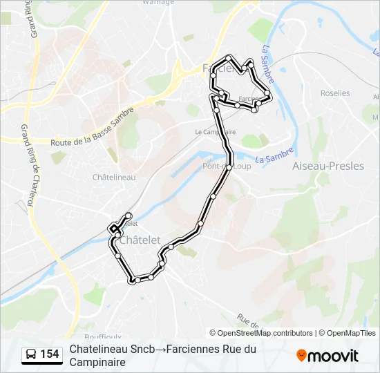 154 Bus Line Map