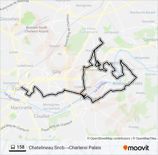 158 Bus Line Map