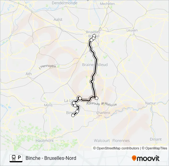 P Train Line Map