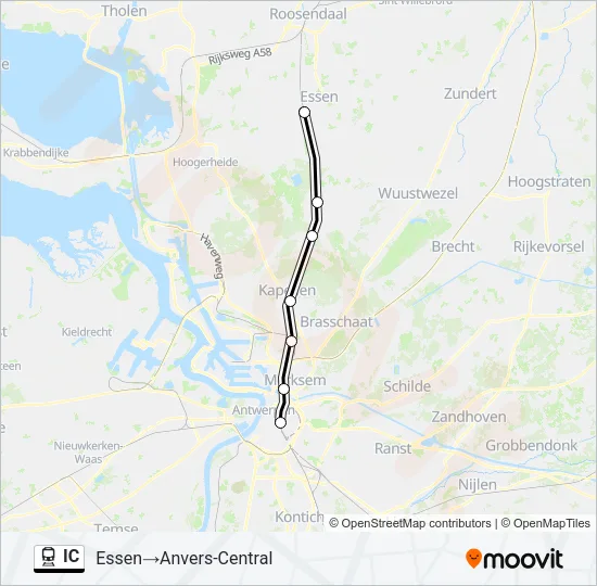 IC Train Line Map