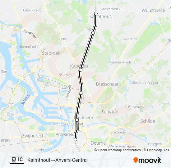IC Train Line Map