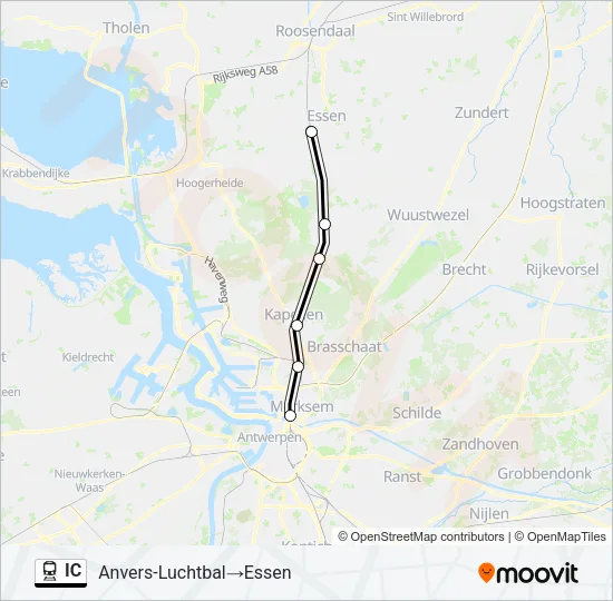 IC Train Line Map