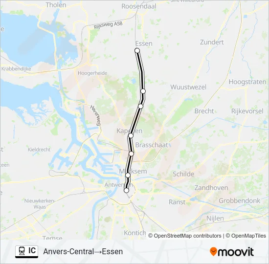 IC Train Line Map