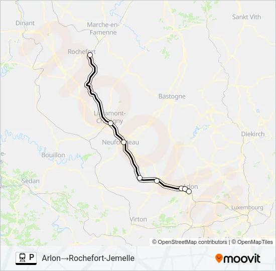 P Train Line Map