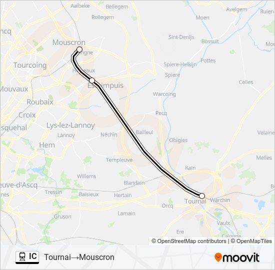 IC train Line Map