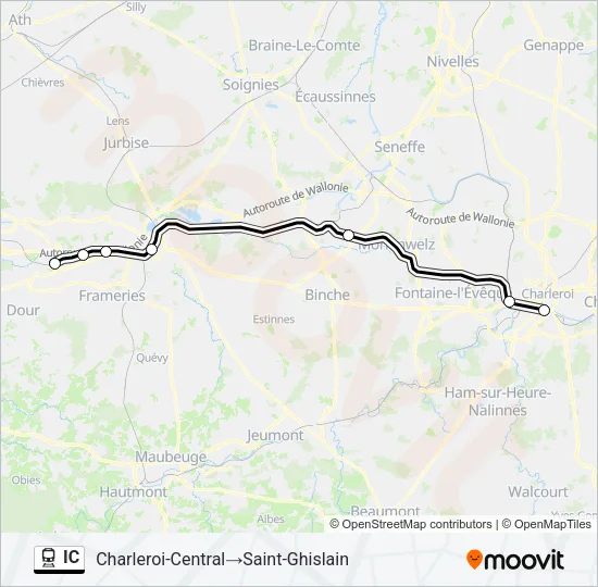 IC Train Line Map