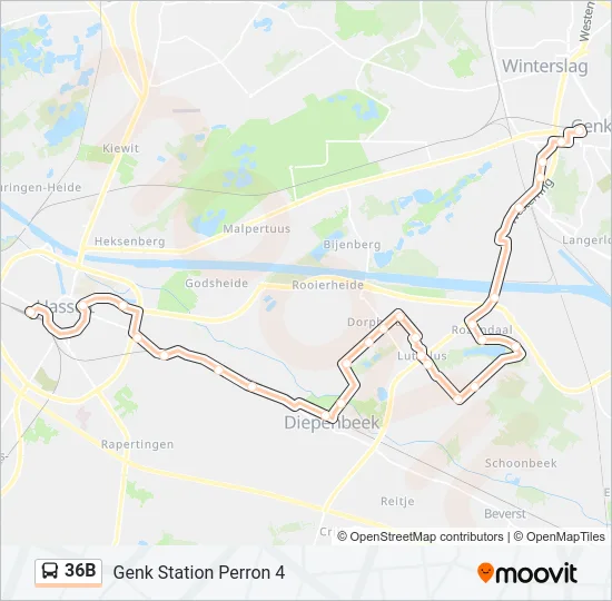 36B Bus Line Map