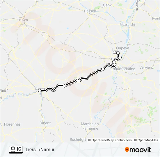 IC Train Line Map