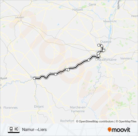 IC train Line Map