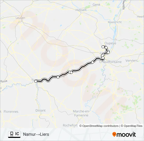 IC Train Line Map