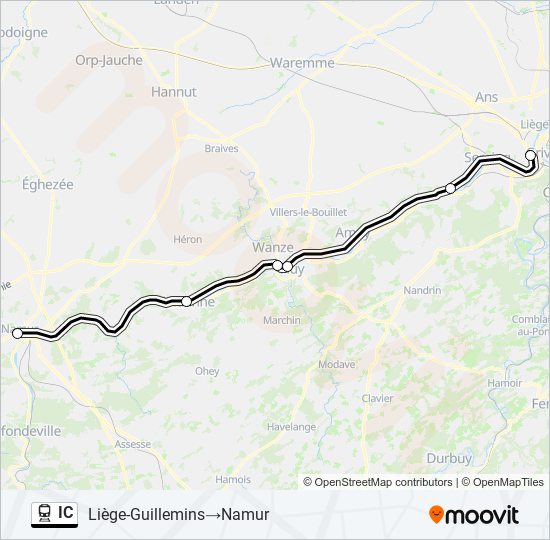 IC train Line Map