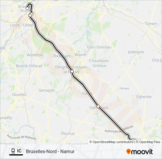 IC Train Line Map