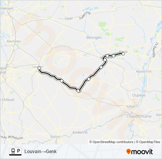 P train Line Map