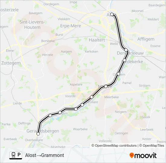 P Train Line Map