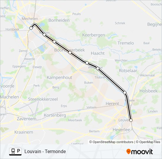 P train Line Map