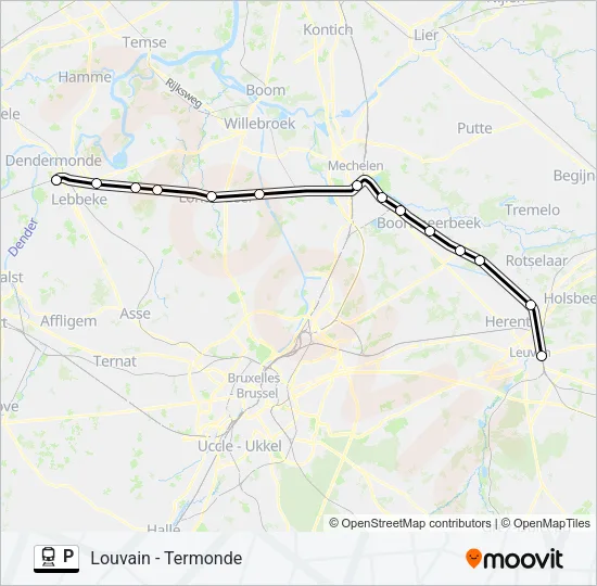 P Train Line Map