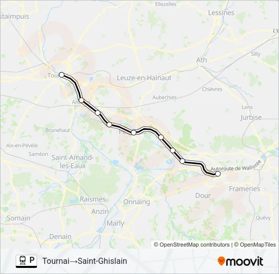 P Train Line Map
