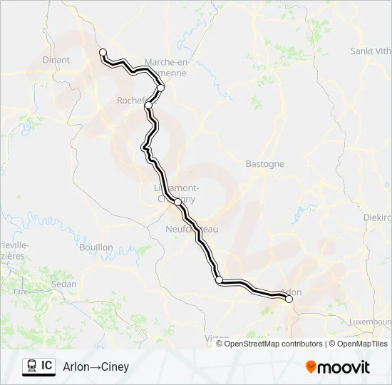 IC Trein Line Map
