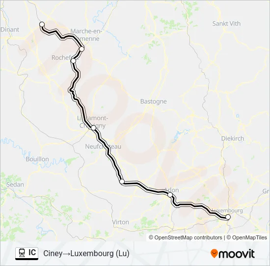 IC Train Line Map