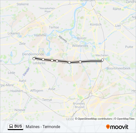 Plan de la ligne BUS 