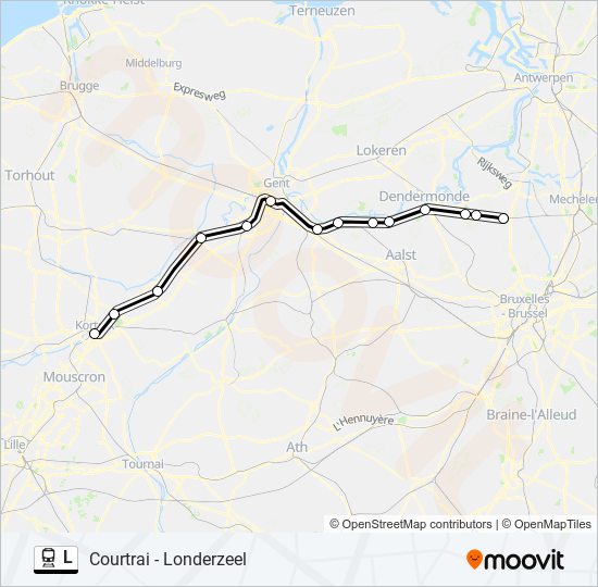 Plan de la ligne L de train