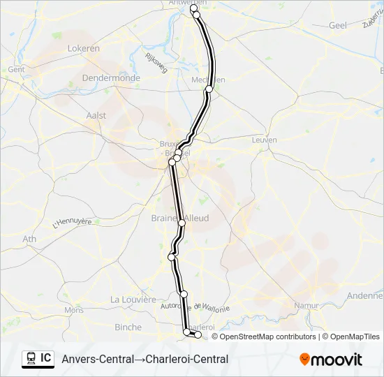 IC Train Line Map
