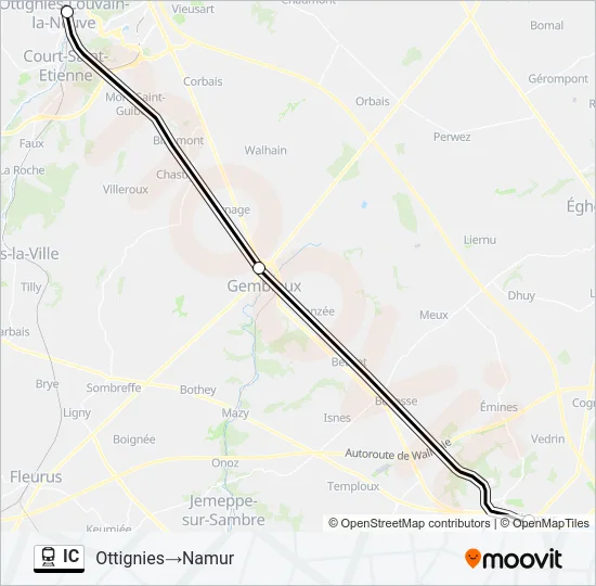 IC Train Line Map