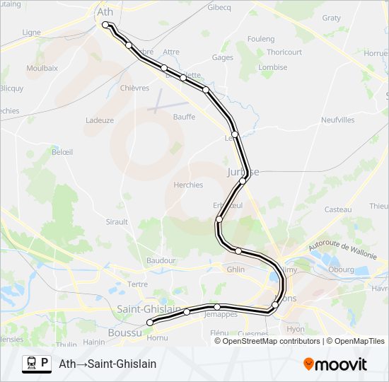 P Train Line Map