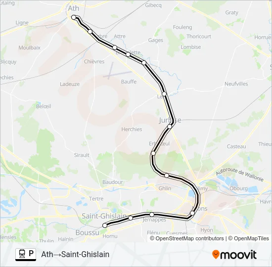 P Train Line Map