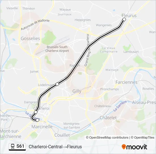 S61 Train Line Map