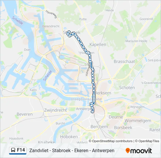 F14 Bus Line Map