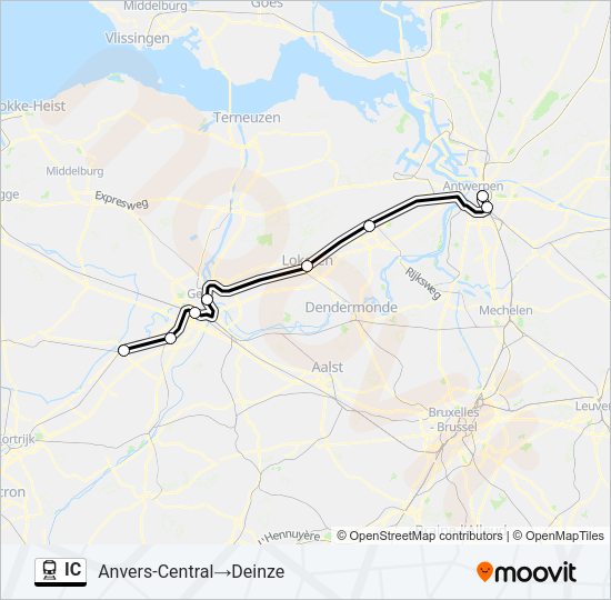 IC Train Line Map