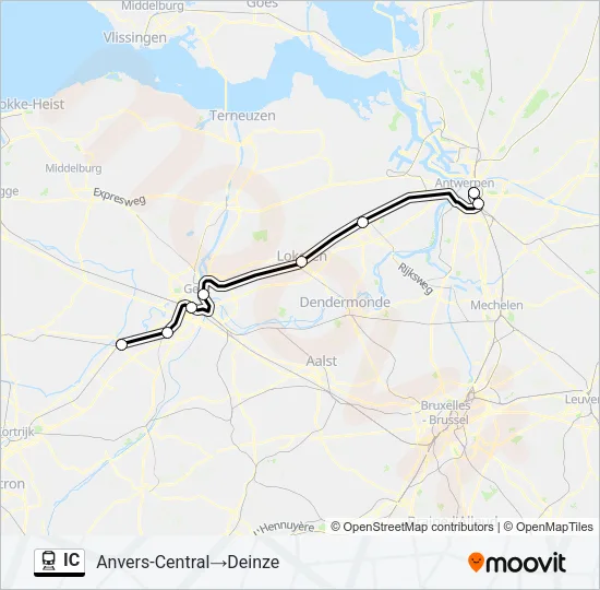 IC Train Line Map