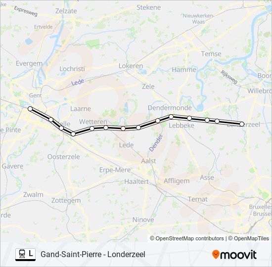 Plan de la ligne L de train