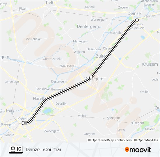 IC Train Line Map