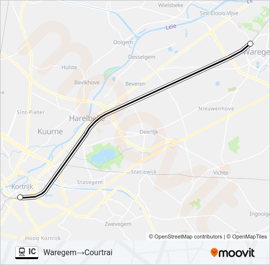 IC Train Line Map
