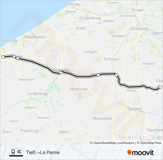 IC Train Line Map