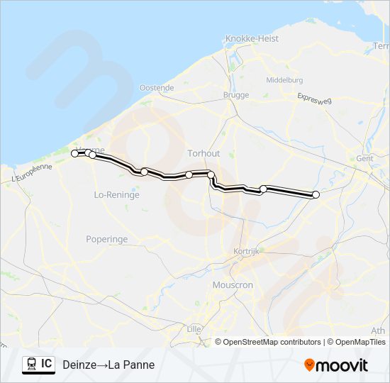 IC Train Line Map