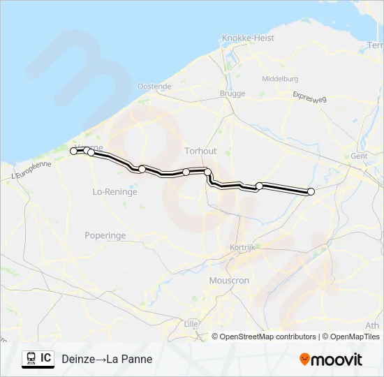 IC Train Line Map