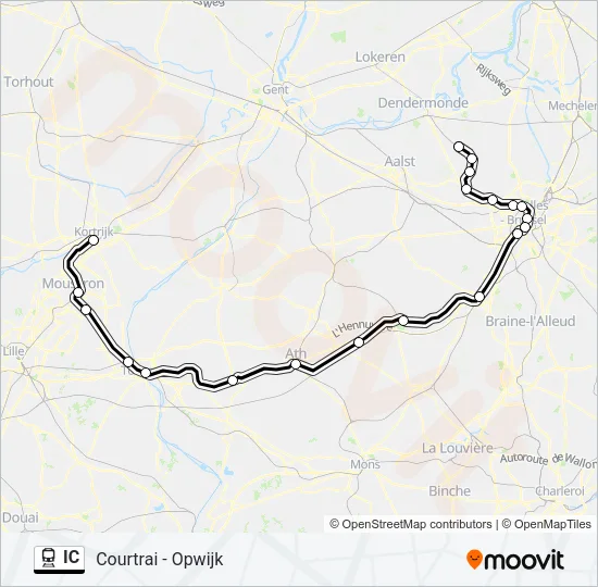 IC Train Line Map