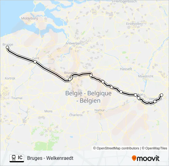 IC Train Line Map