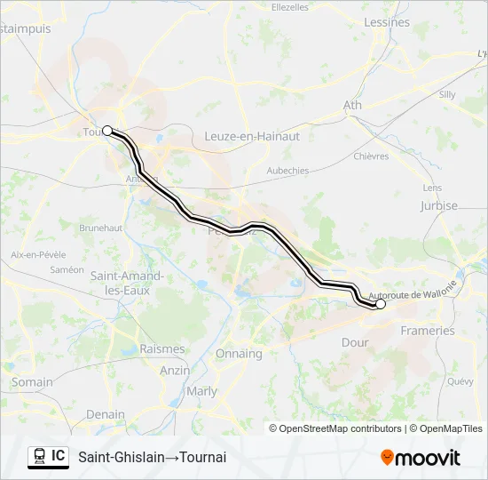 IC Train Line Map