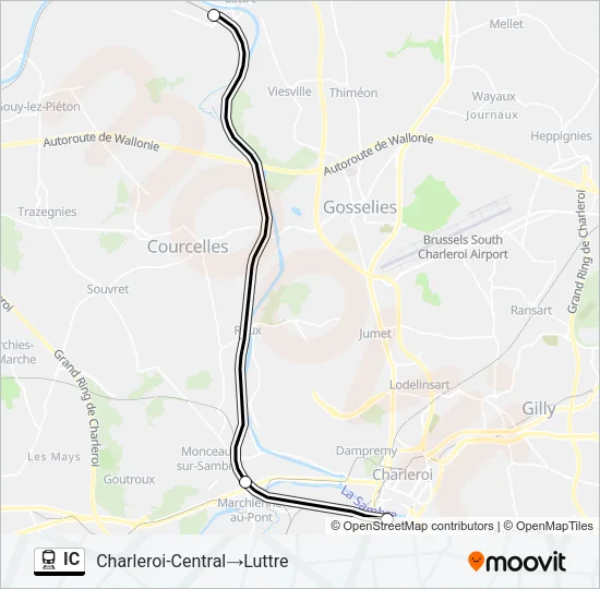 IC Trein Line Map