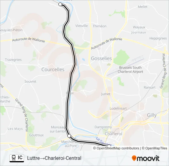 IC Train Line Map