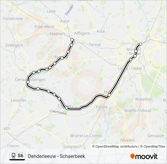 S6 Train Line Map