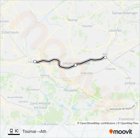 IC Train Line Map