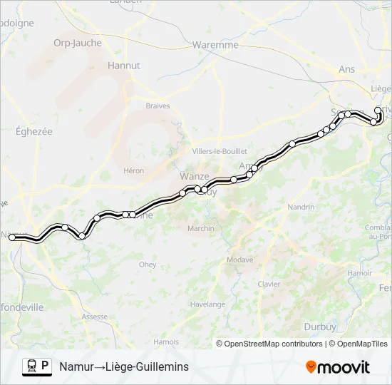 P Train Line Map